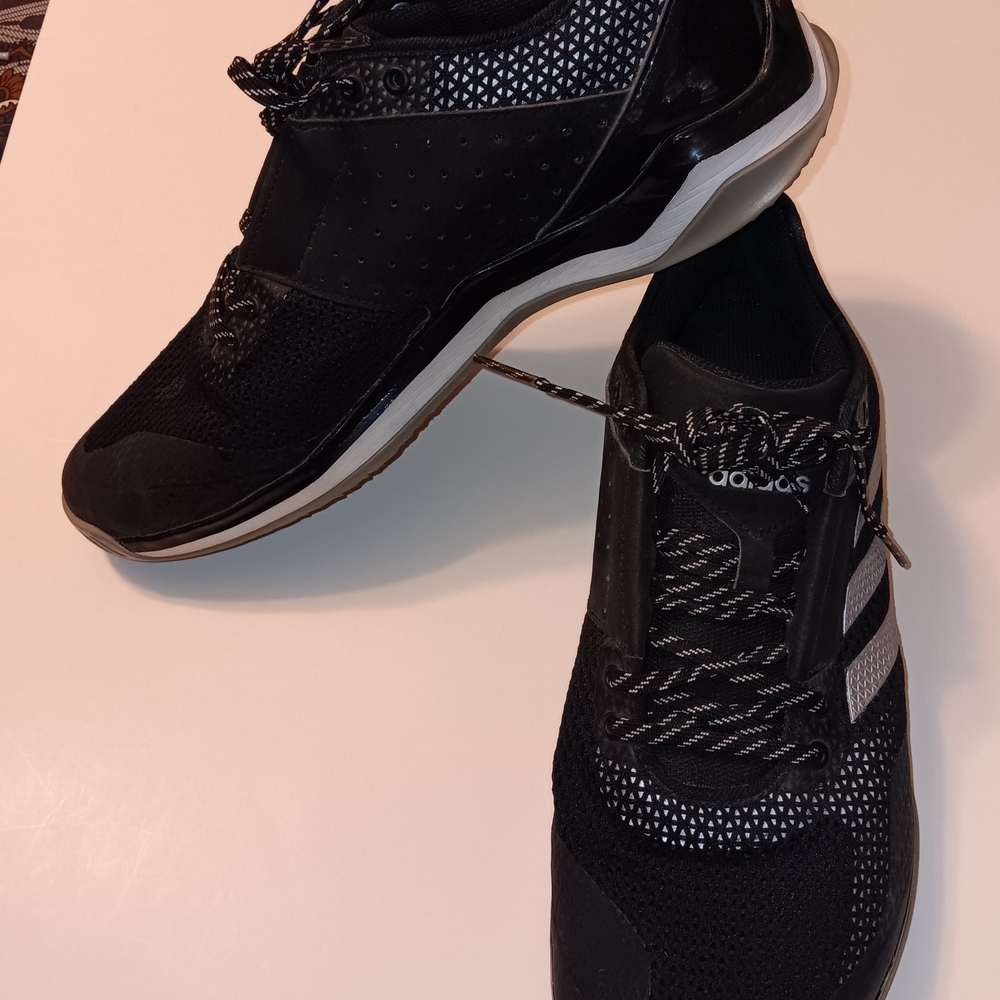 Adidas Speed Trainer 3.0 Black Athletic Shoes (Q16536)Preowned Men's Sz 11.5